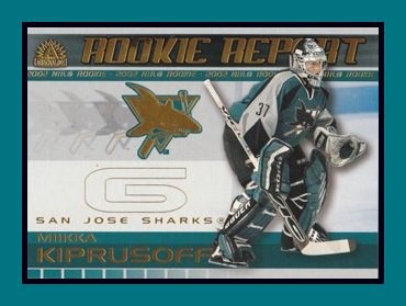 2001-02 Adrenaline #18 Miikka KIPRUSOFF Rookie Report